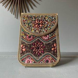 Flower 🌺 Beaded Design Crossbody Traveling Bag